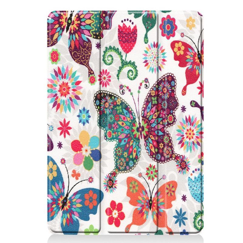 Chytré Pouzdro Ipad 102" (2019) Vintage Květinová Umělá Kůže