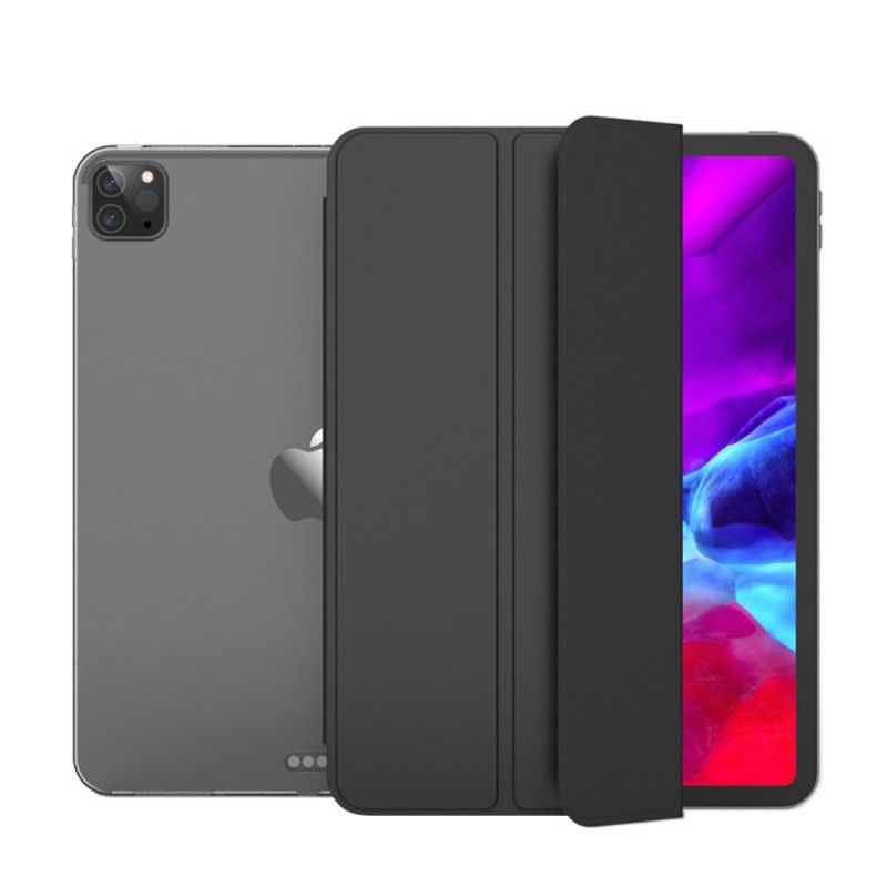 Chytré Pouzdro Ipad Pro 129" (2020) Imitace Kůže A Průhledné