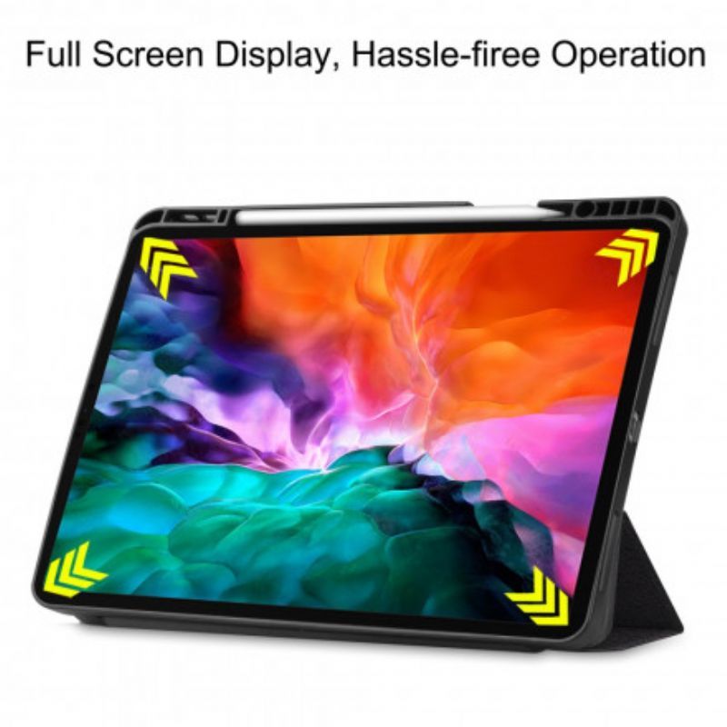 Chytré Pouzdro Ipad Pro 129" (2021) Nedotýkej Se Mě Držák Stylusu