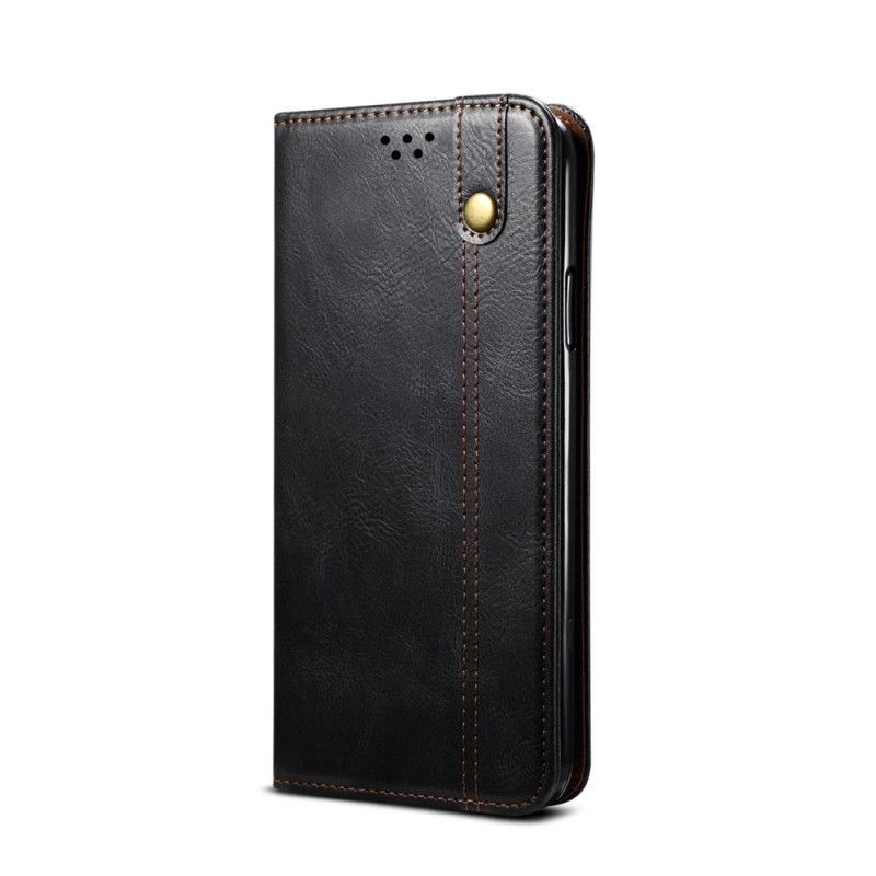 Flip Kožené Pouzdro Folio Na Iphone 11 Pro Max Umělá Voskovaná Kůže