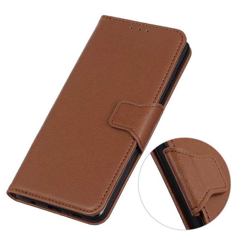 Flipové Pouzdro Iphone 12 / 12 Pro Magnetická Spona S Koženým Efektem Litchi