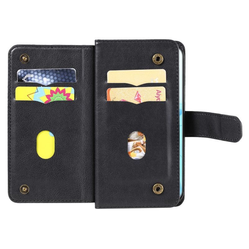 Flipové Pouzdro Iphone 12 / 12 Pro Multifunkční Držáky Na 10 Karet
