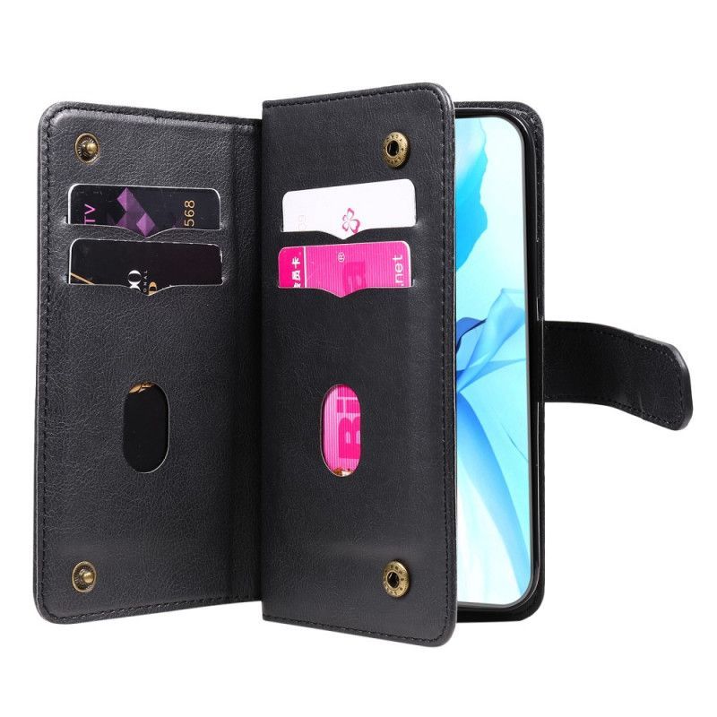 Flipové Pouzdro Iphone 12 / 12 Pro Multifunkční Držáky Na 10 Karet