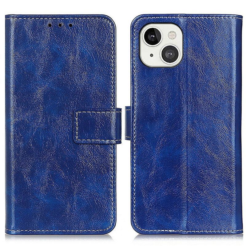 Flipové Pouzdro Iphone 13 Lesklé A Viditelné Švy