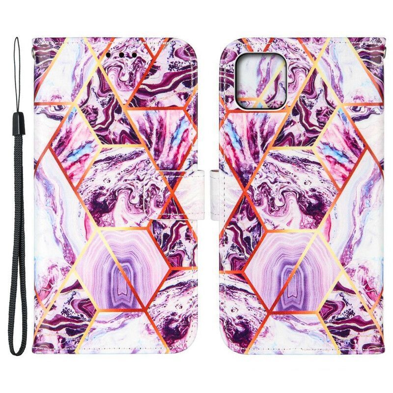 Flipové Pouzdro Iphone 13 Mini Geometrický Mramor