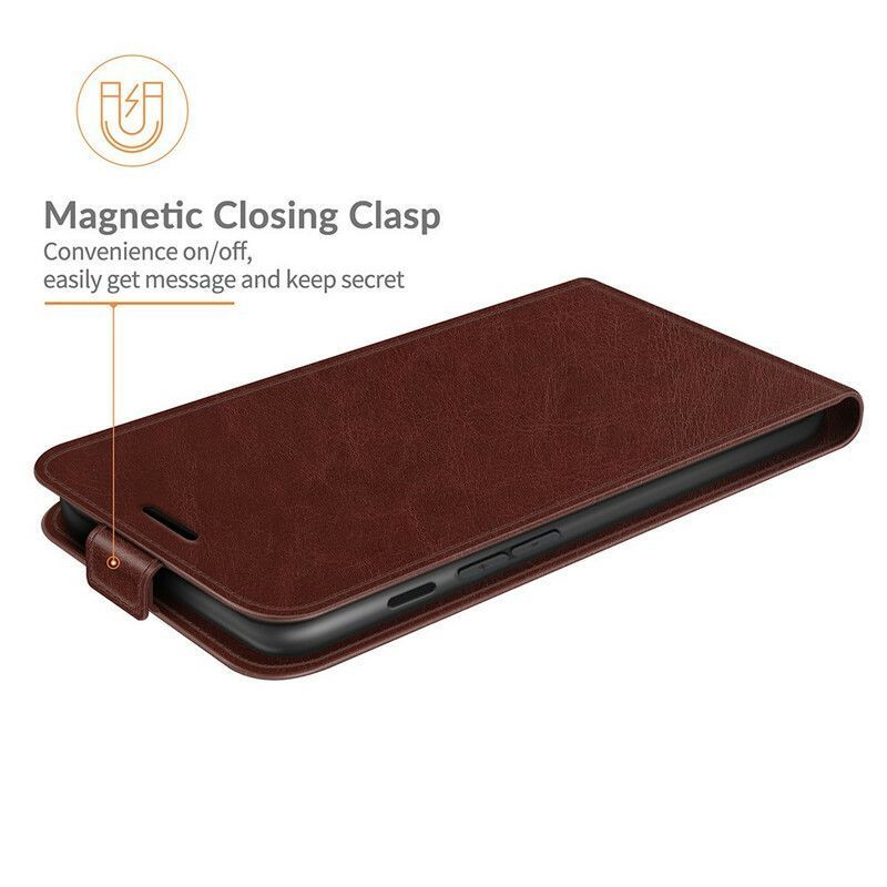 Flipové Pouzdro Iphone 13 Mini Svislá Chlopeň S Koženým Efektem