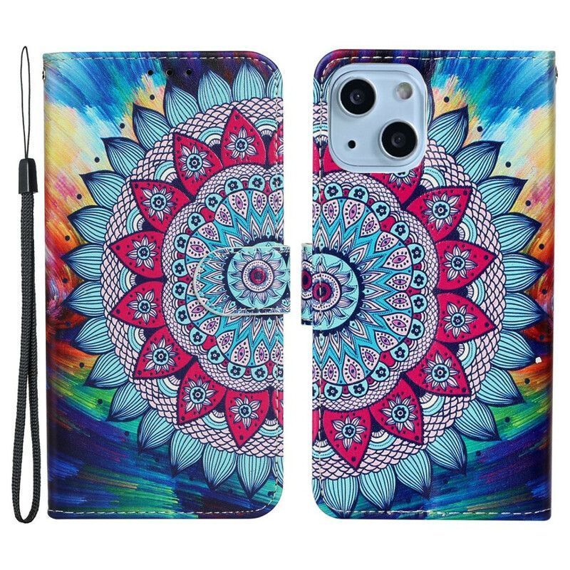 Flipové Pouzdro Iphone 13 Mini Ultra Barevná Mandala