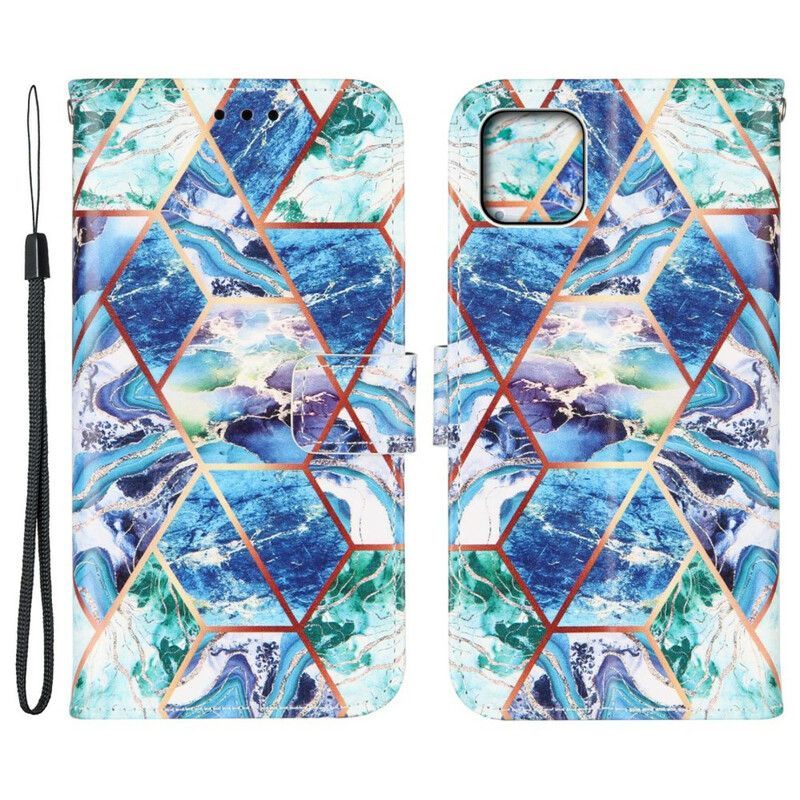 Flipové Pouzdro Iphone 13 Pro Geometrický Mramor