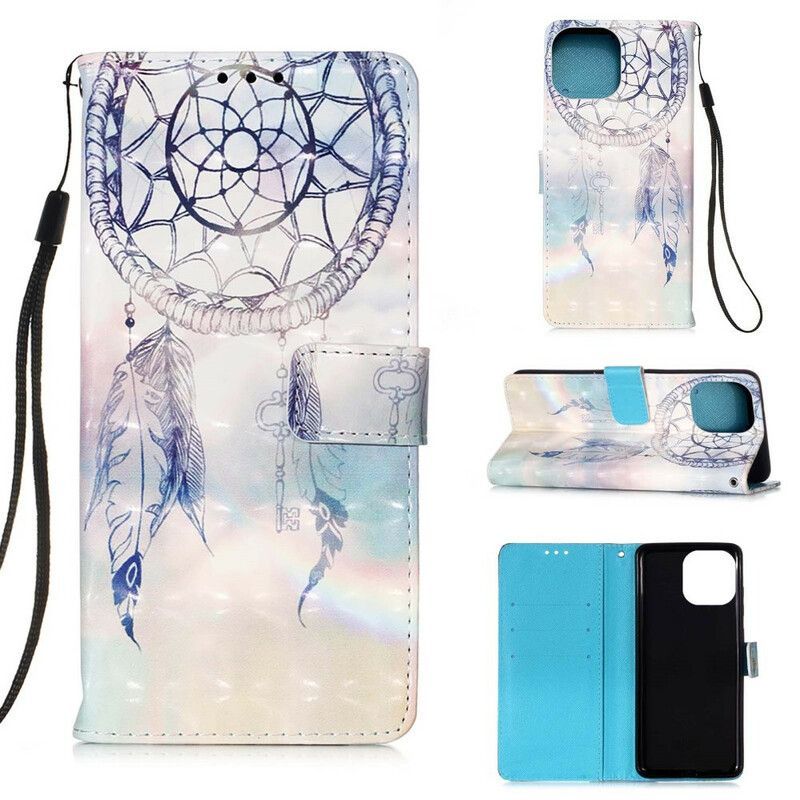 Flipové Pouzdro Iphone 13 Pro Max Akvarelový Lapač Snů