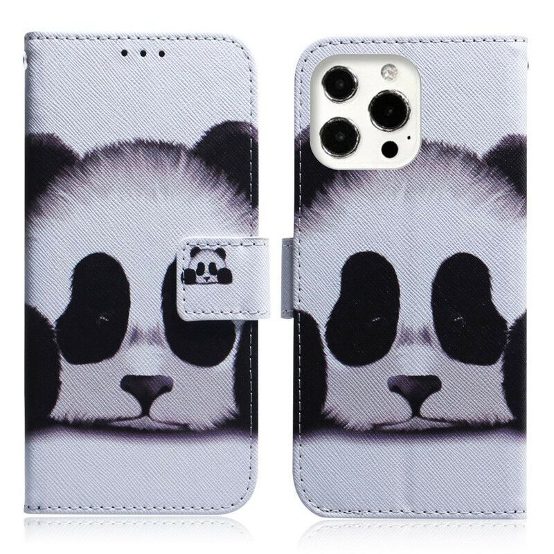 Flipové Pouzdro Iphone 13 Pro Max Obličej Pandy