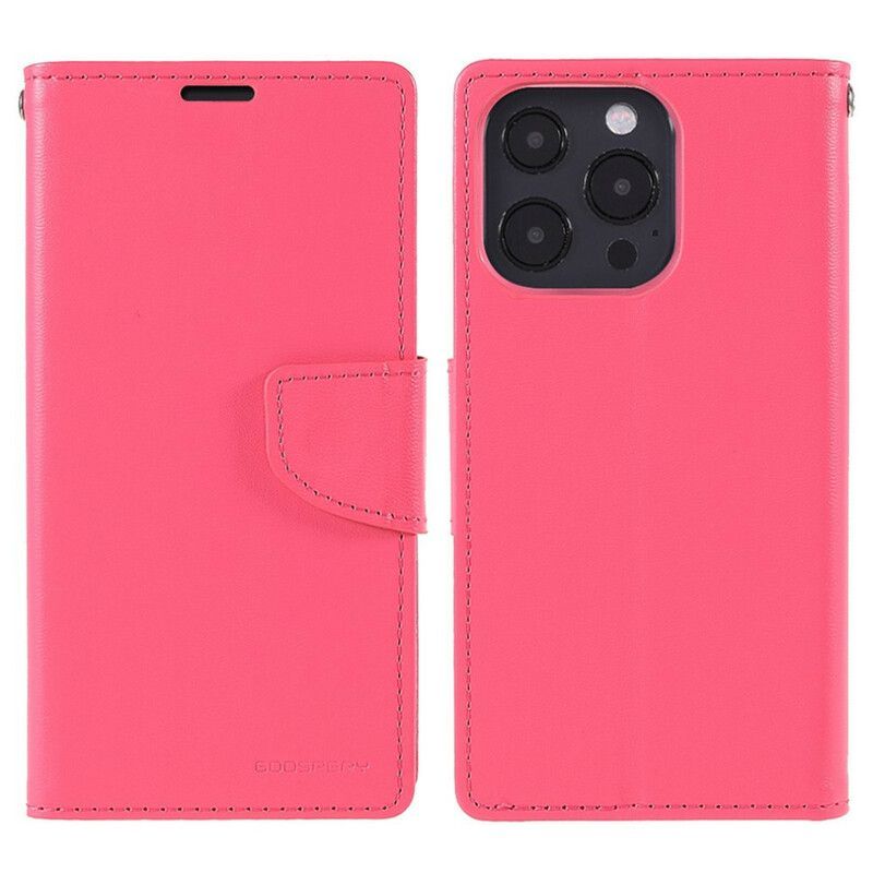 Flipové Pouzdro Iphone 13 Pro Rtuťový Goospery Bravo Deník