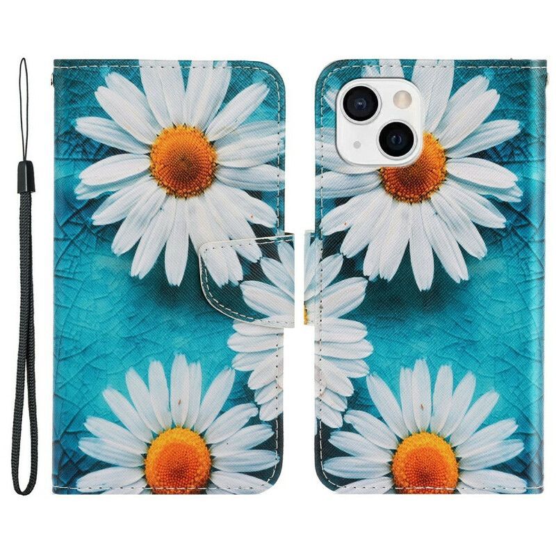 Flipové Pouzdro Iphone 13 Tanga Sedmikrásky