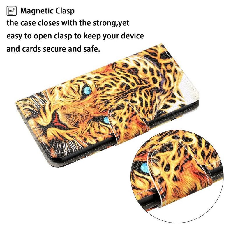 Flipové Pouzdro Iphone 13 Tygr S Popruhem