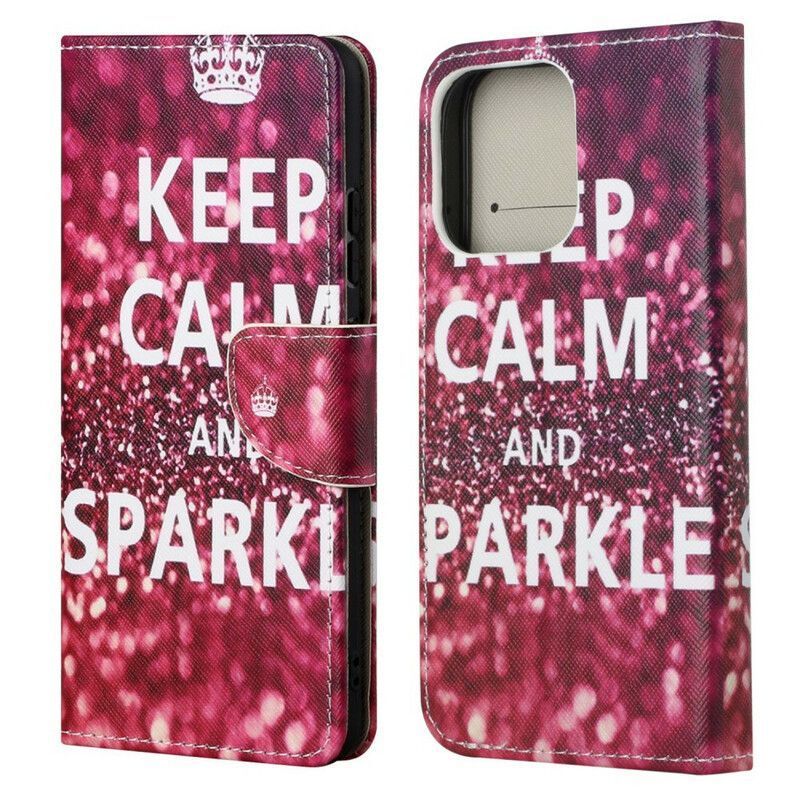 Flipové Pouzdro Iphone 13 Zachovej Klid A Jiskru