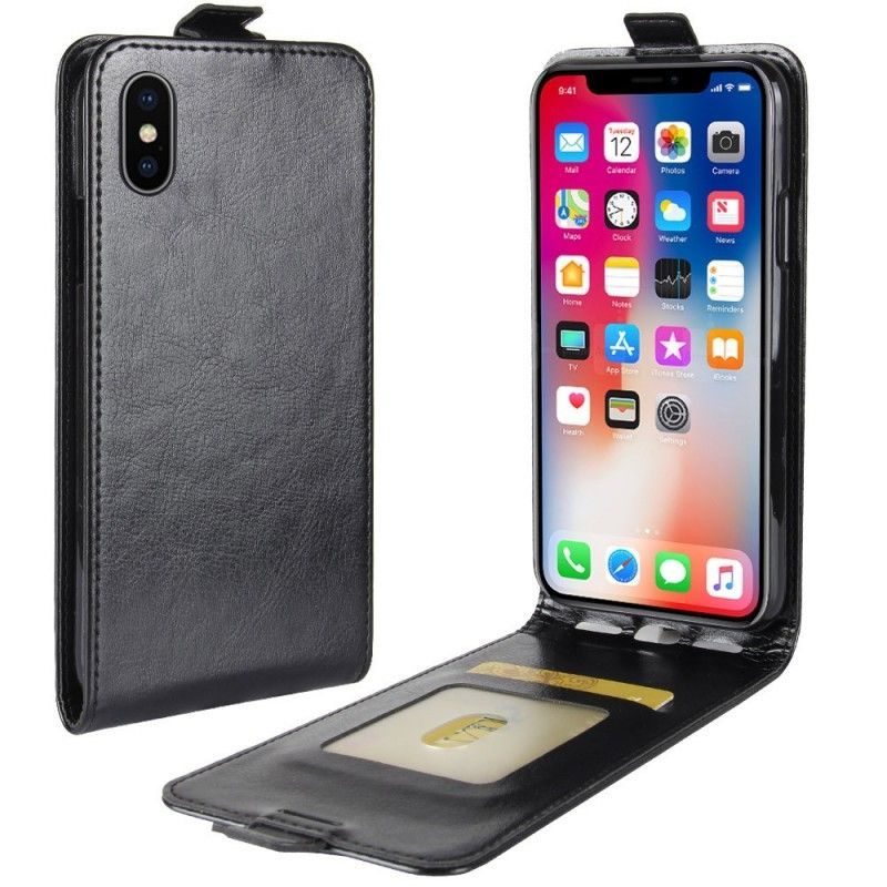Flipové Pouzdro Iphone  XS Retro Skládání