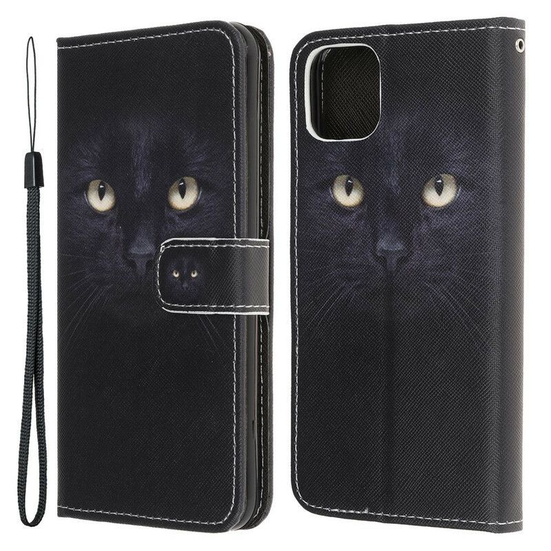 Flipové Pouzdro Na Iphone 13 Pro Černá Tanga Kočičí Oči