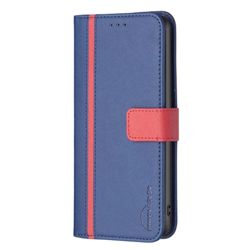 Flipové Pouzdro Na iPhone 14 Dvoubarevná Binfen Color