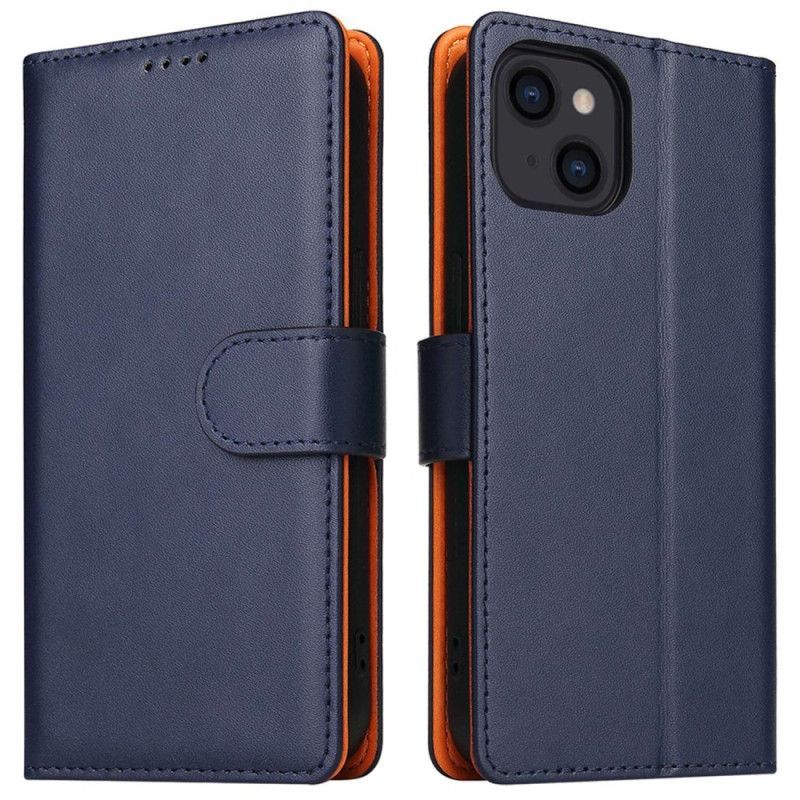 Flipové Pouzdro Na iPhone 14 Dvoubarevné Podnikání