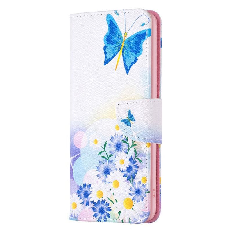 Flipové Pouzdro Na iPhone 15 Plus Akvareloví Motýli