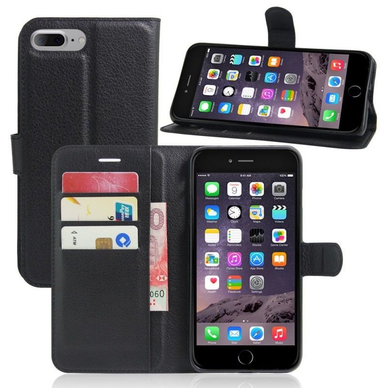 Flipové Pouzdro Na Iphone 7 Plus / 8 Plus Efekt Kůže