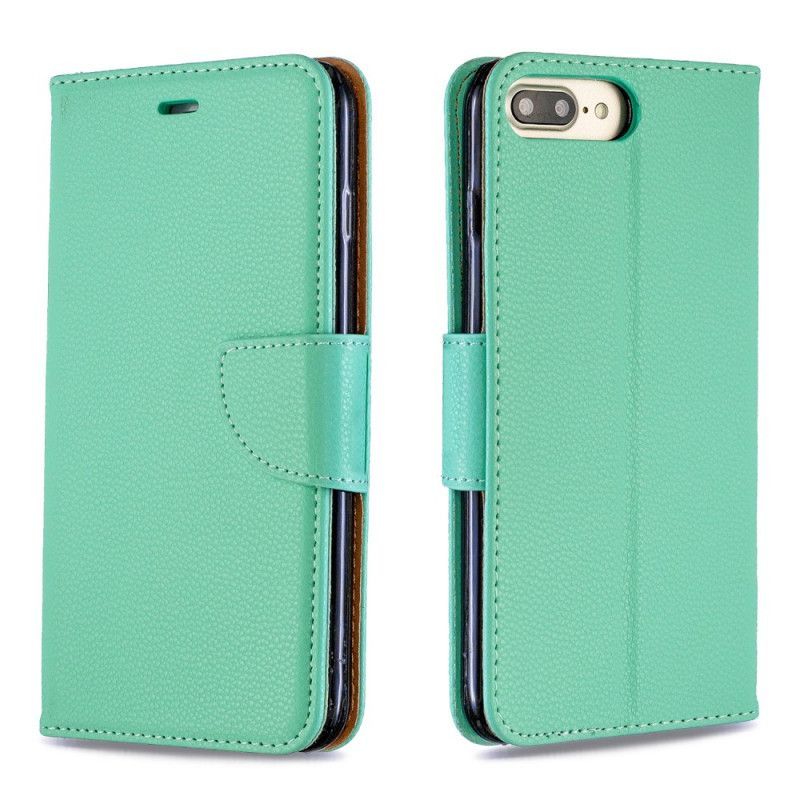 Iphone 8 Plus / 7 Plus Kožené Litchi Pouzdro S Řemínkem