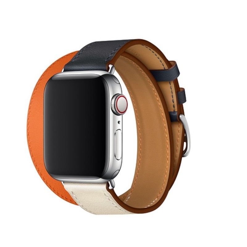 Jablkový Řemínek K Hodinkám 40/38 mm Kožené Dvojité Barvy