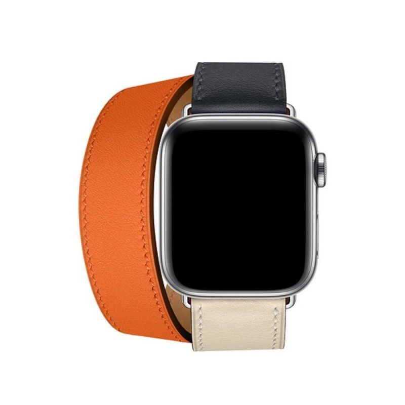 Jablkový Řemínek K Hodinkám 40/38 mm Kožené Dvojité Barvy