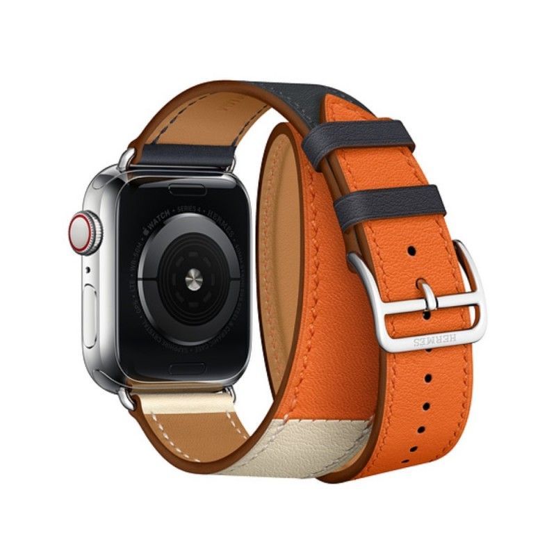 Jablkový Řemínek K Hodinkám 40/38 mm Kožené Dvojité Barvy