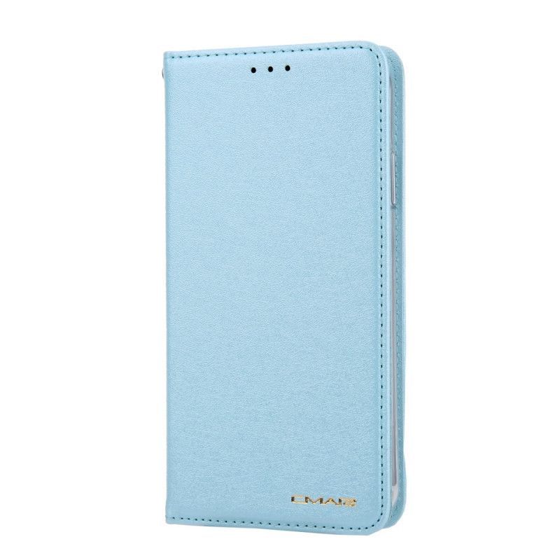 Kožené Pouzdro Folio Iphone 11 Pro Max Efekt Kůže S Hedvábnou Texturou