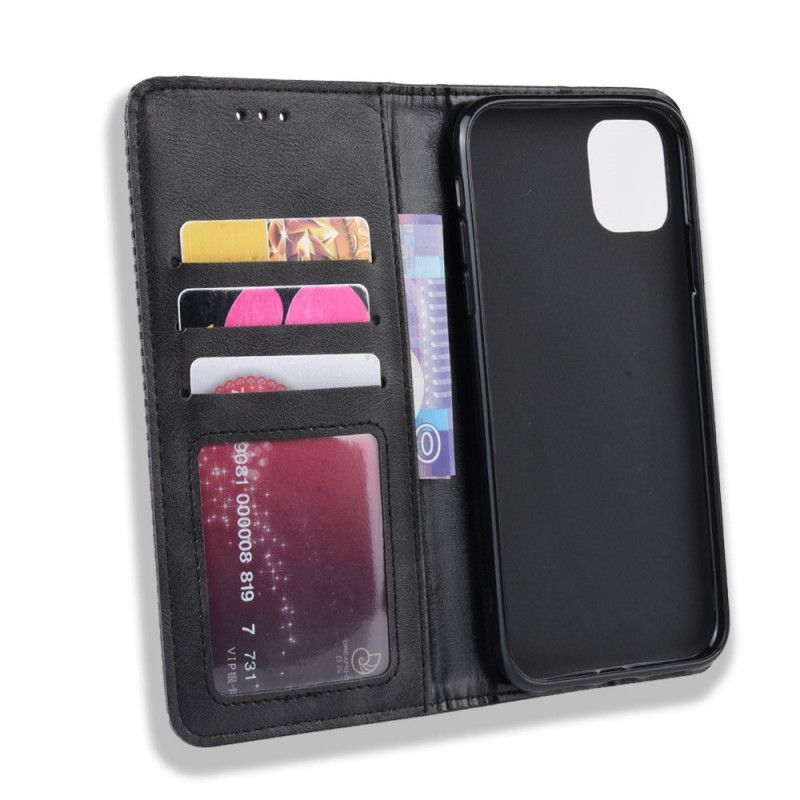 Kožené Pouzdro Folio Iphone 12 / 12 Pro Stylizovaný Vintage Kožený Efekt
