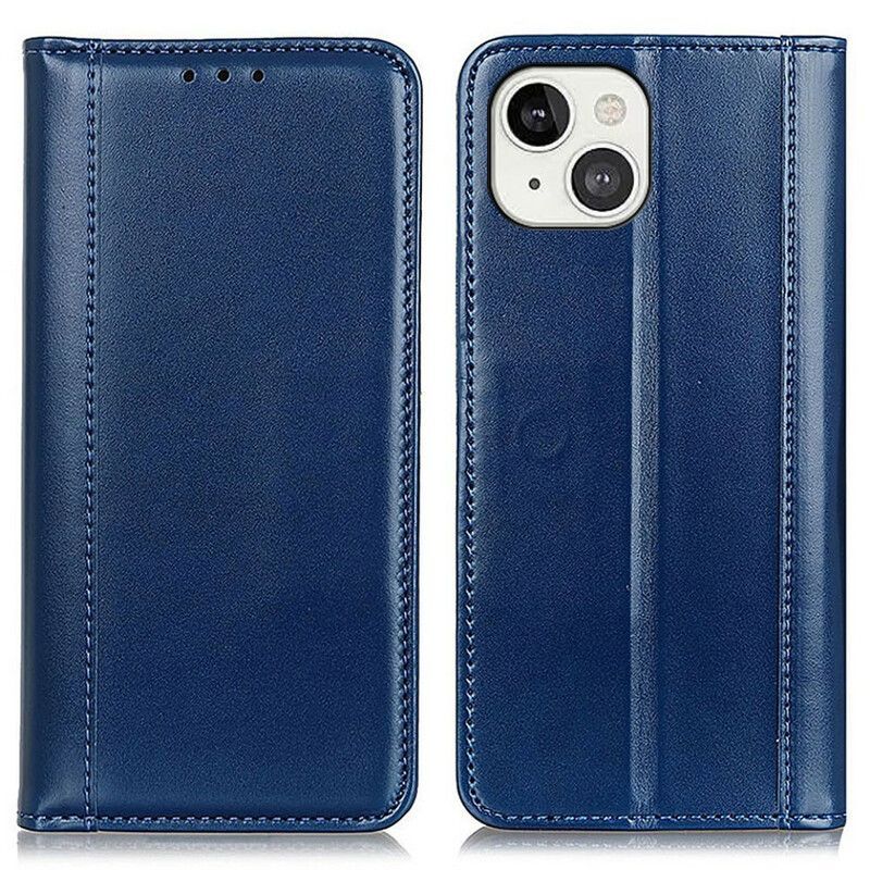 Kožené Pouzdro Folio Iphone 13 Lesklá Štípenka