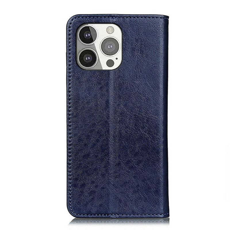 Kožené Pouzdro Folio Iphone 13 Pro Texturovaná Štípenka