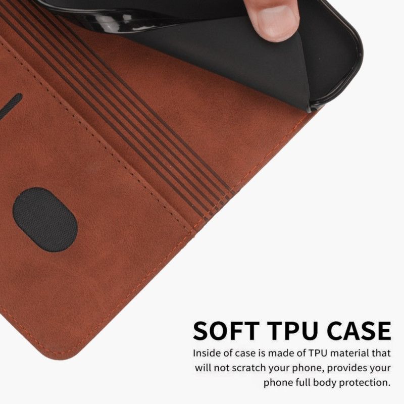 Kožené Pouzdro Folio iPhone 16 Plus Diamantový Vzor