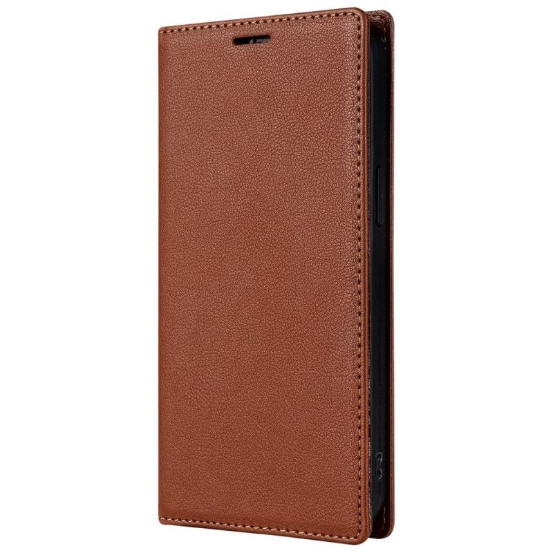 Kožené Pouzdro Folio iPhone 16 Pro Kožený Efekt