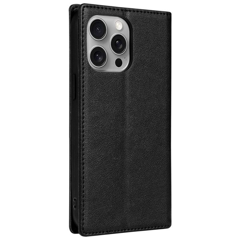 Kožené Pouzdro Folio iPhone 16 Pro Kožený Efekt