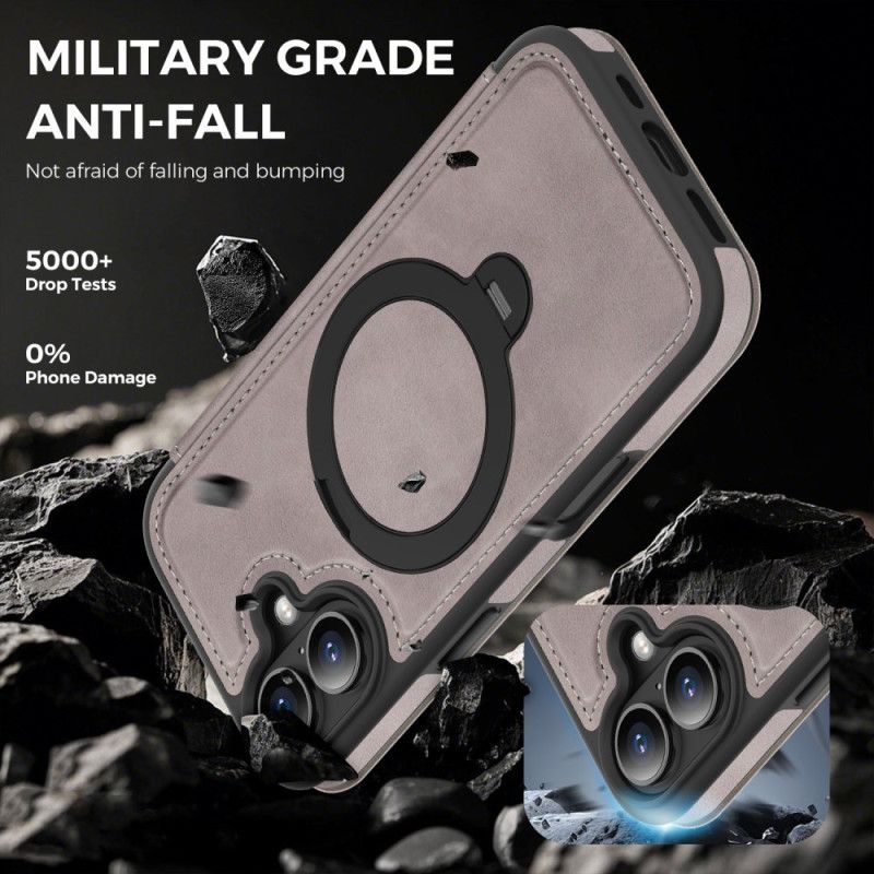 Kožené Pouzdro Folio iPhone 17 Integrované Blokování Rfid Magsafe