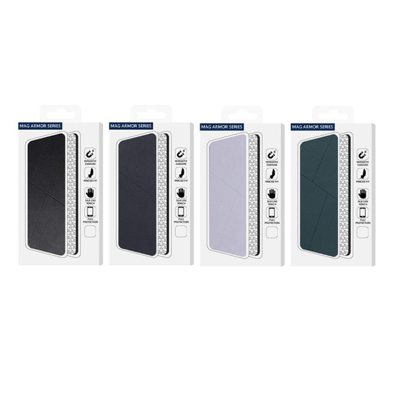 Kožené Pouzdro Folio iPhone 17 Pro Max Magnetické Zapínání A Držák Na Karty