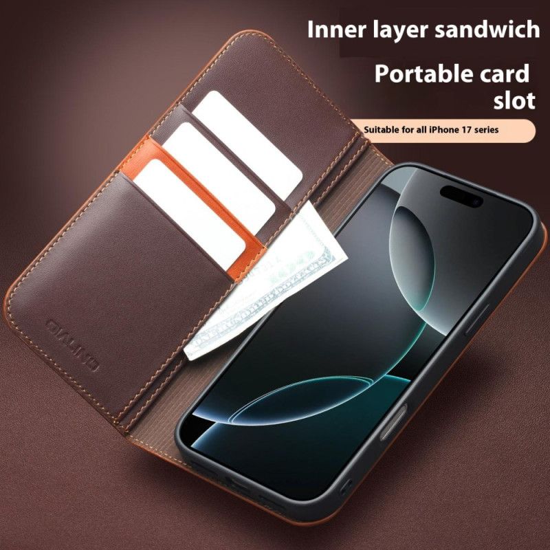 Kožené Pouzdro Folio iPhone 17 Pro Max Qialino