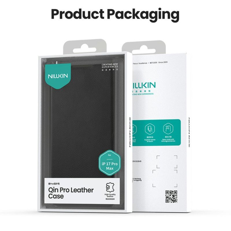 Kožené Pouzdro Folio iPhone 17 Pro Qin Pro Series Nillkin