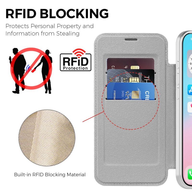 Kožené Pouzdro Folio iPhone Air Kompatibilní S Magsafe Prošívané