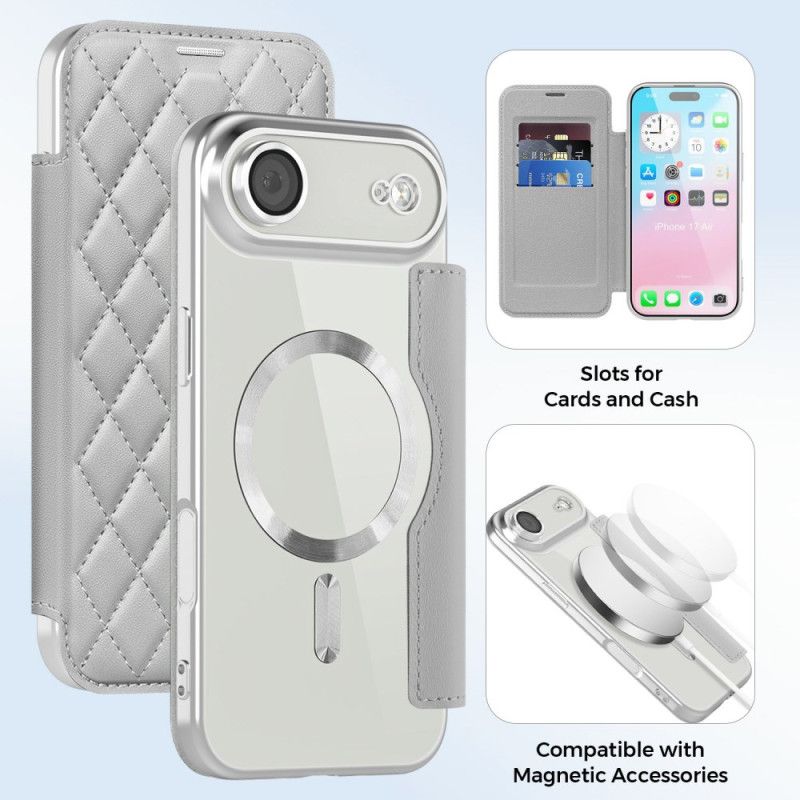 Kožené Pouzdro Folio iPhone Air Kompatibilní S Magsafe Prošívané