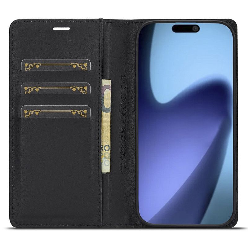 Kožené Pouzdro Folio iPhone Air Uhlíková Vlákna Lc.imeeke