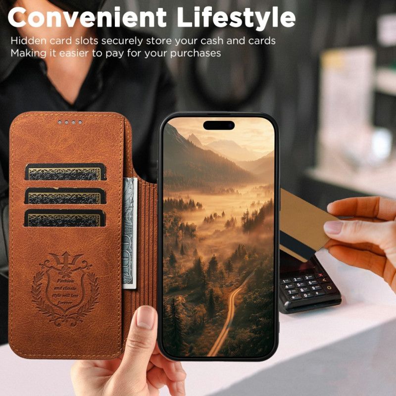 Kožené Pouzdro Folio iPhone Air Ultra Tenký Magsafe Suteni