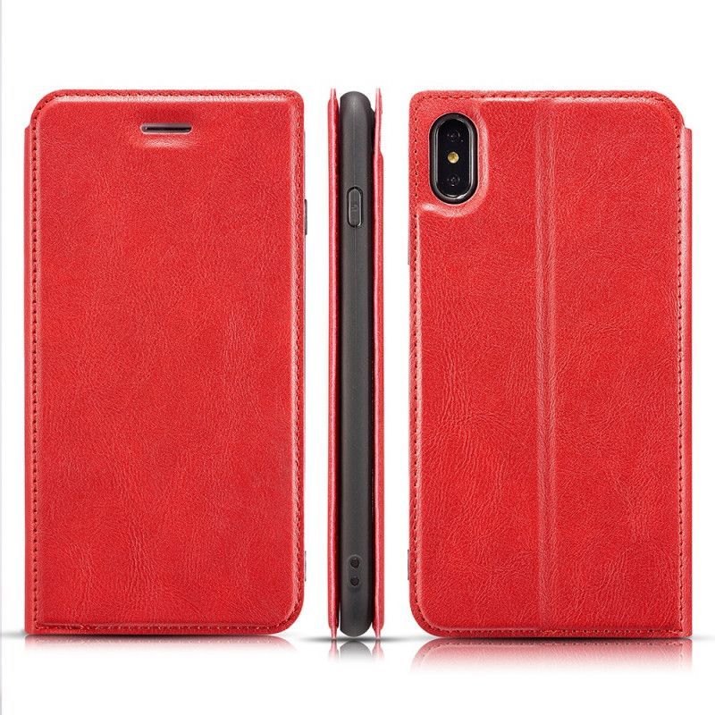 Kožené Pouzdro Folio Iphone  XS Max Ultra Jemnost
