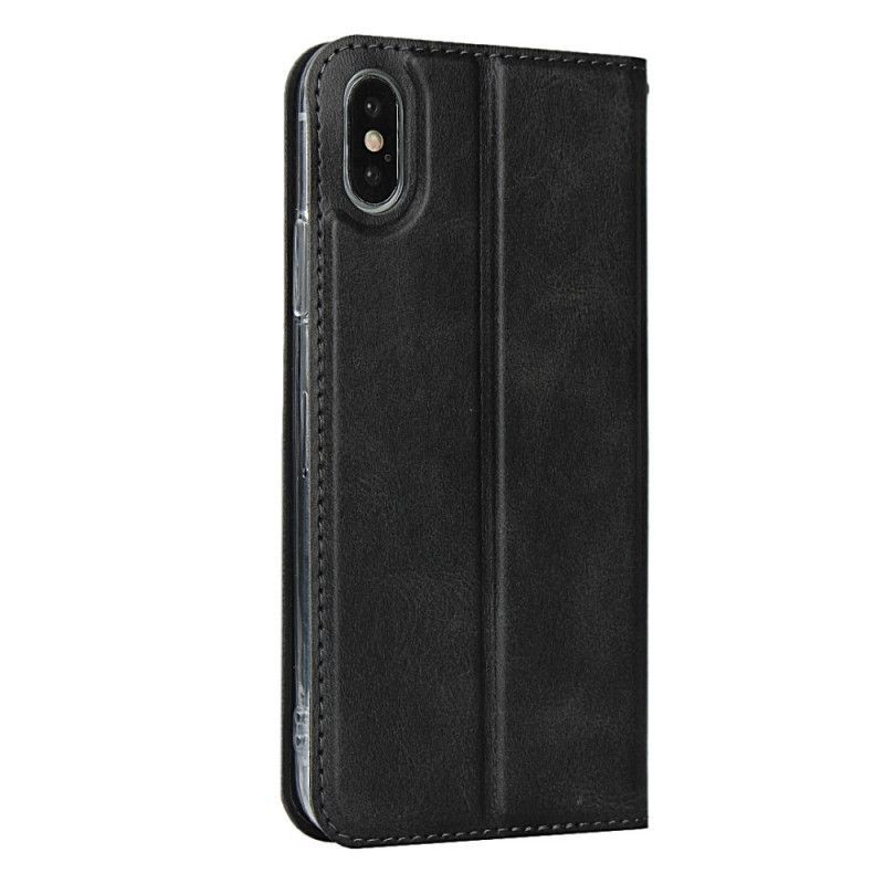 Kožené Pouzdro Folio Iphone  XS / X Umělá Kůže Se Šňůrkou