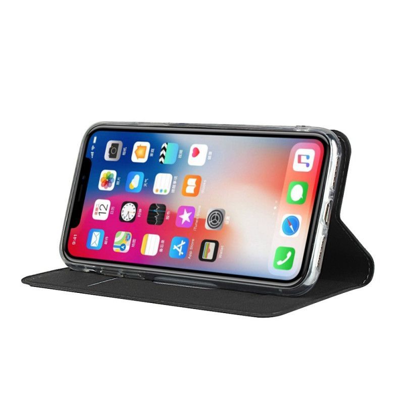 Kožené Pouzdro Folio Iphone  XS / X Umělá Kůže Se Šňůrkou