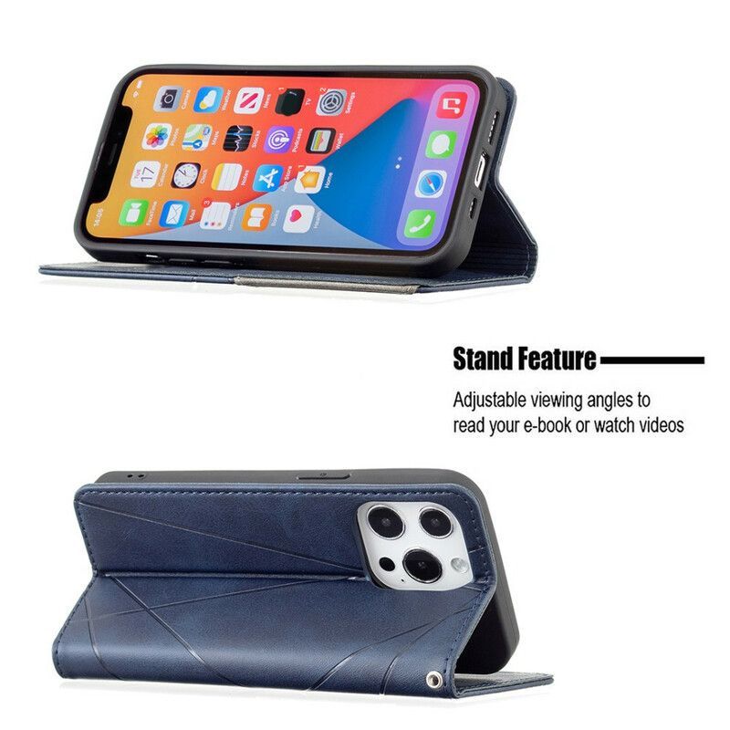 Kožené Pouzdro Folio Na Iphone 13 Pro Umělecký Styl