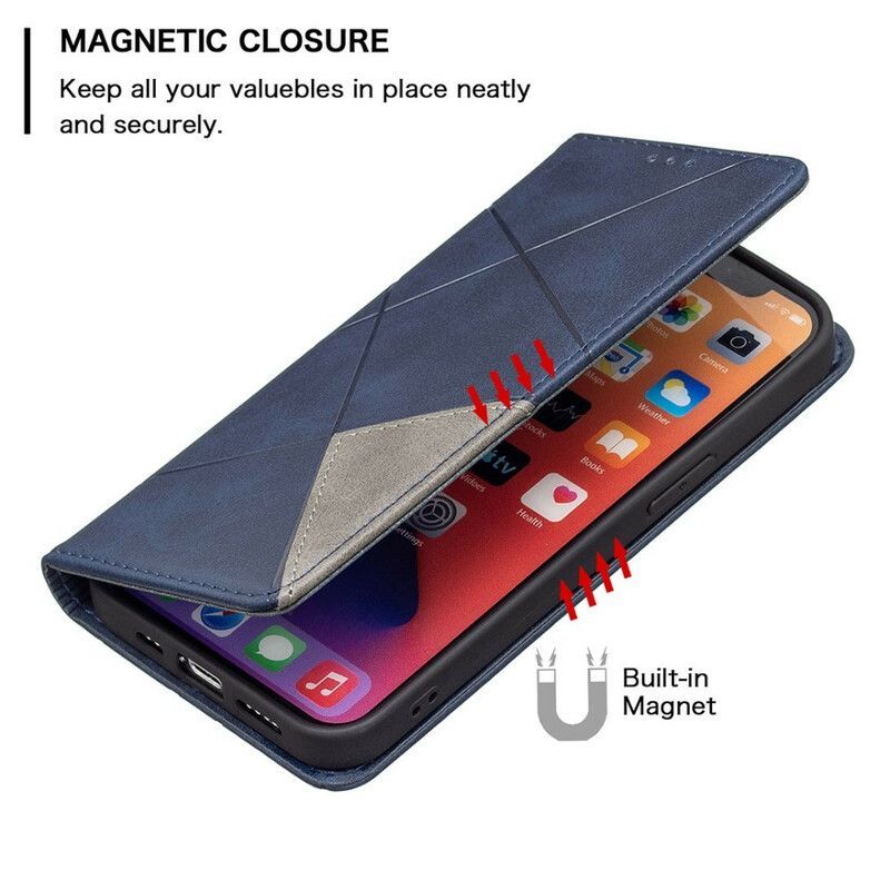 Kožené Pouzdro Folio Na Iphone 13 Pro Umělecký Styl