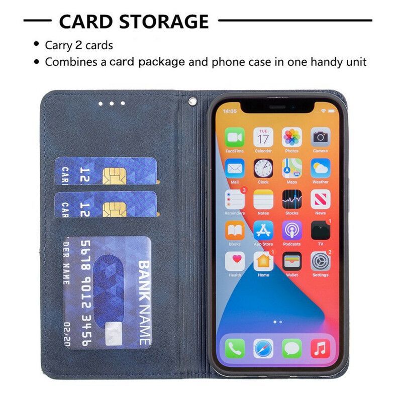 Kožené Pouzdro Folio Na Iphone 13 Pro Umělecký Styl