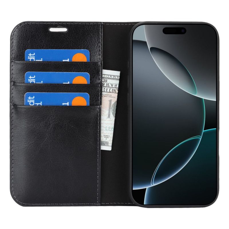 Kožené Pouzdro Folio Na iPhone 17 Kůže